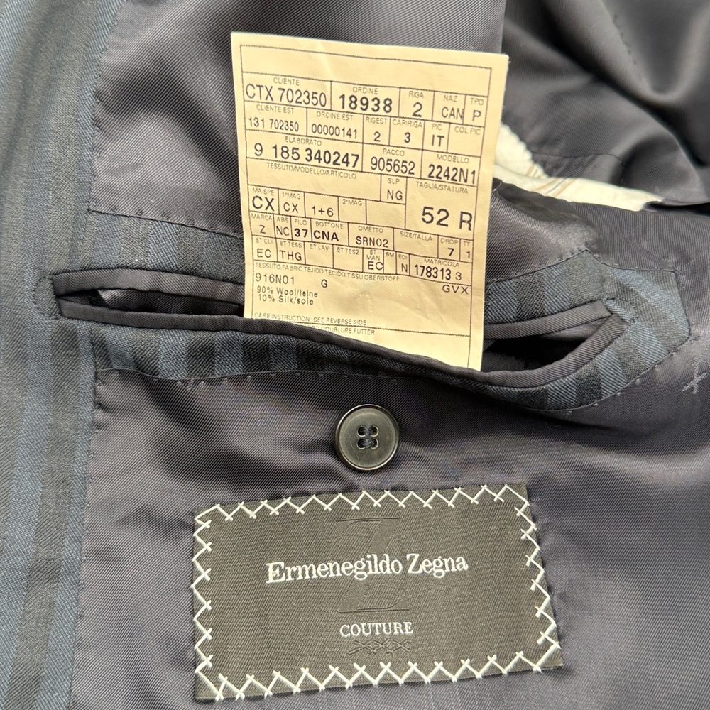 Ermenegildo Zegna Couture Charcoal Traveler Suite - Picture 2 of 6